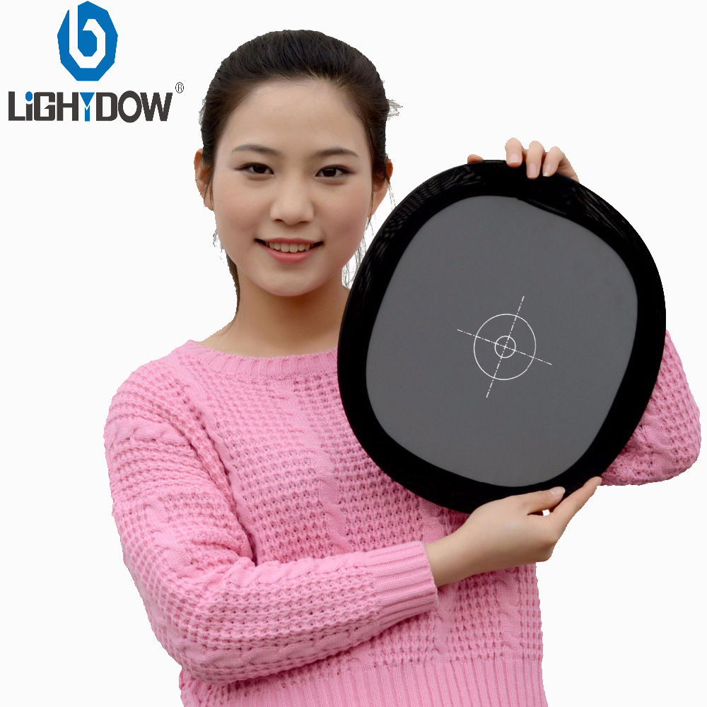 Lightdow 12 " Inch 30cm 18% Foldable Gray Card Reflector White Balance Double Face Focusing Board with Carry Bag