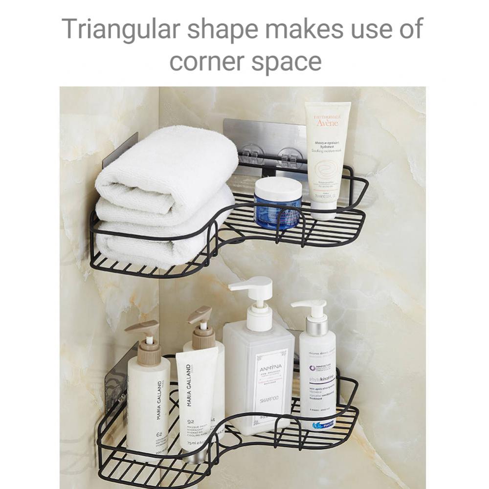 Schlecht Regal Ecke Rahmen Dusche Organizer verwöhnen Zauberstab Montieren Shampoo Lagerung Halfter Mit Saugnapf Küche Lager Gestell