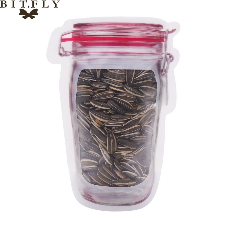 Clear Reclosable Valve Zipper Plastic Retail Packing Pack Bag Zip Lock Zip lock Bag cookies candy Grains Storage Package: 5.11x7.67inch red