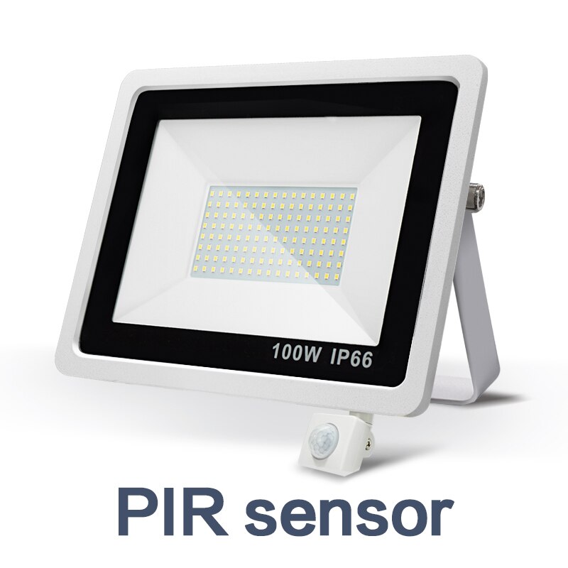 LED Flood Light Fastest Infrared Sensor IP66 Waterproof Foco Led for Outdoor Lighting 220V Spotlight for Garden Street Wall Lamp: With PIR Sensor / 50W / Cool White(5500-7000K)