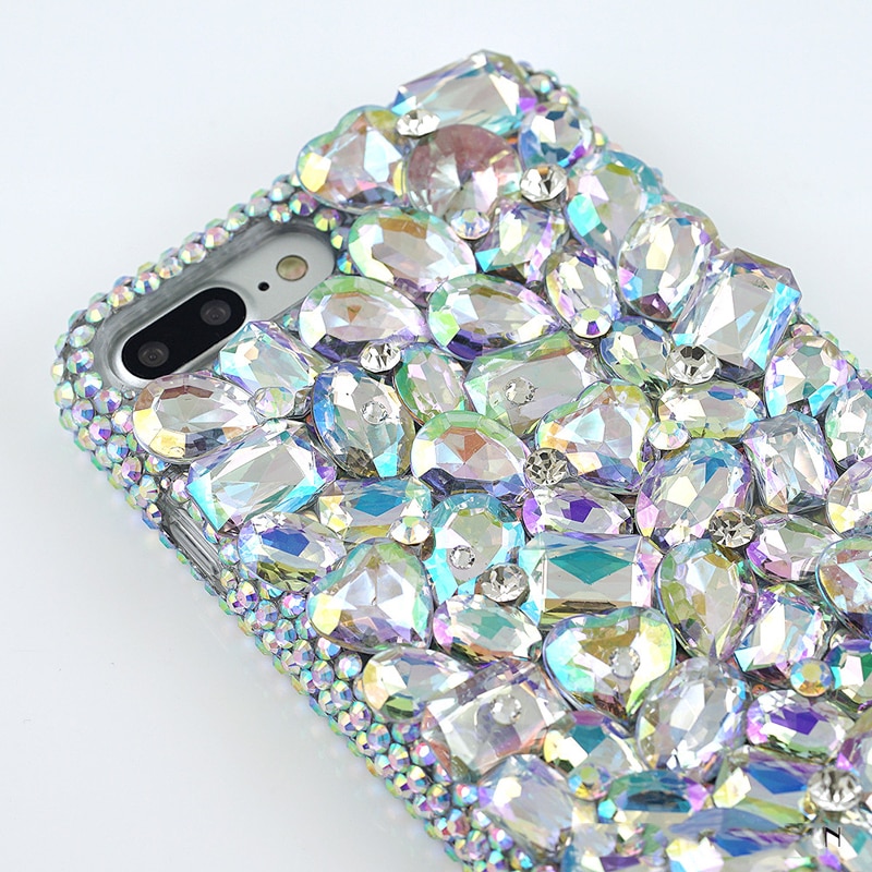 Donna di lusso Della Signora di Stile Fatti A Mano 3D Cassa Del Telefono Del Rhinestone Del Diamante Per il iPhone 8 6 6S 6 più il 7 7 8 più di x xs max 11 Pro Max Copertura