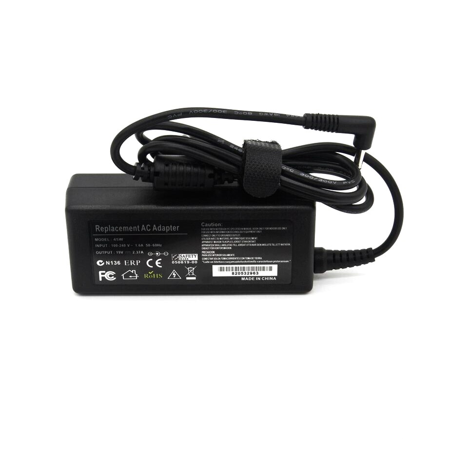 Bærbar vekselstrømsadapter oplader 19v 2.37a 45w til toshiba portege  t210 t210d t230 t230d z30 z30t z830 z835 z930 ultra book  z935