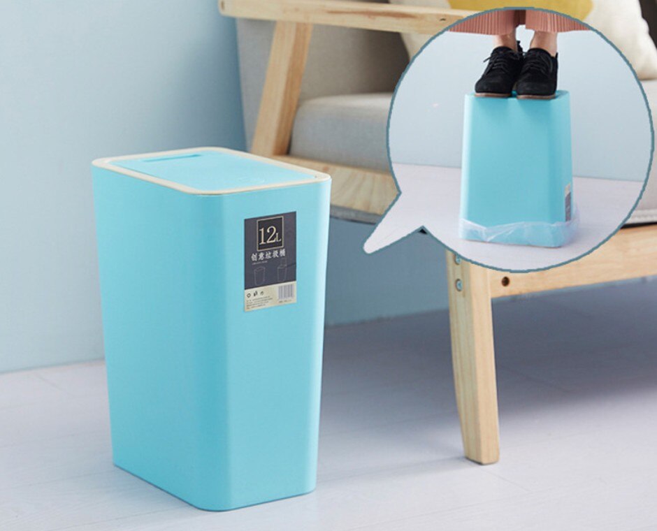 Lata de lixo do banheiro cesta de poeira de vedação automática inteligente com tampa de plástico papel higiénico lixo mão à prova dwaterproof água