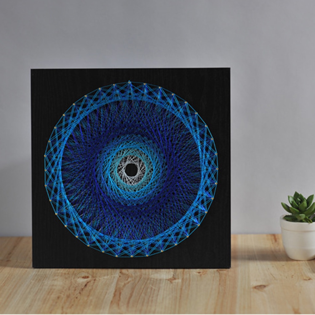 Funny Wall Art Bird's Nest Geometric Wood Board String Art Kit For Adult Kids Crafts Kit DIY Thread Nail Handmade Art