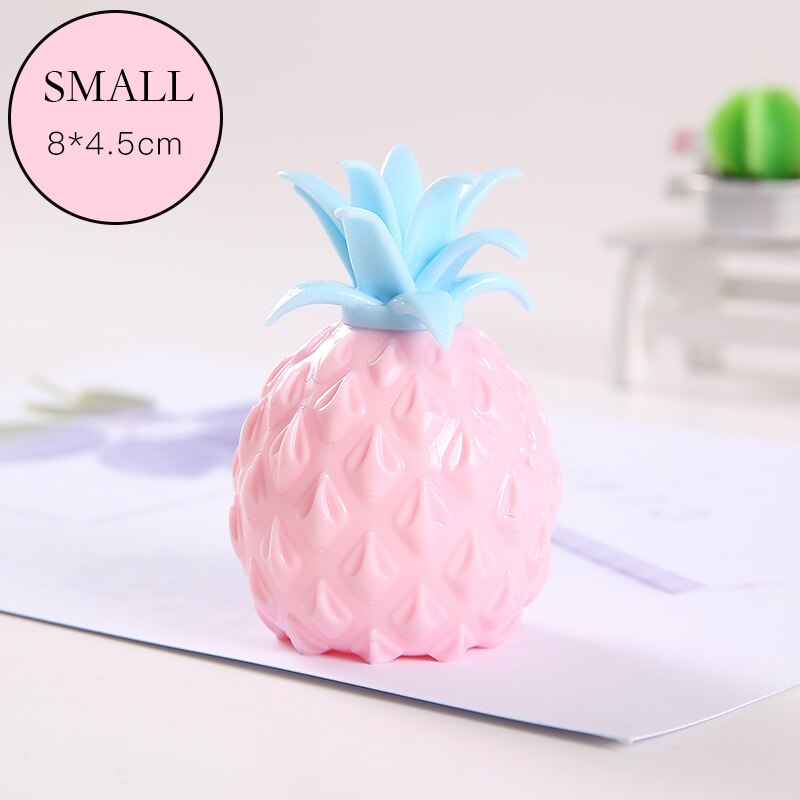 Fidget Toys Fun Soft Pineapple Anti Stress Ball Stress Reliever Toy For Children Adult Simple Dimple Creativity Cute Fruit Toys: Small-pink-1pcs