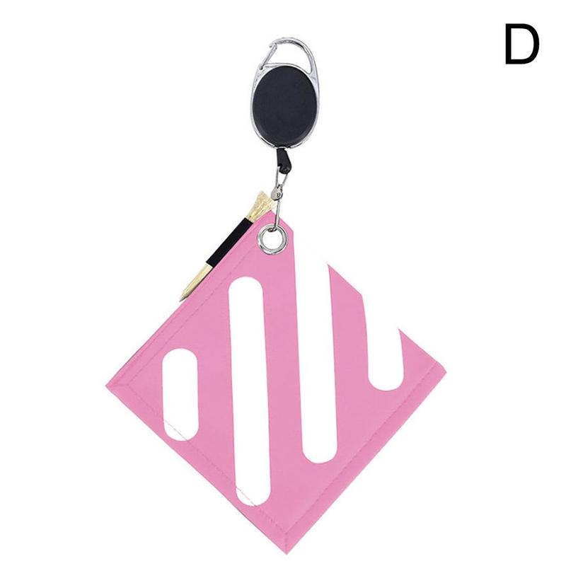 Mode Streep Golf Bal Schoonmaken Handdoek Vierkante Vorm Waterdichte Dubbelzijdig Fleece Pu Materiaal Reinigen Golfbal Club Handdoek: Roze