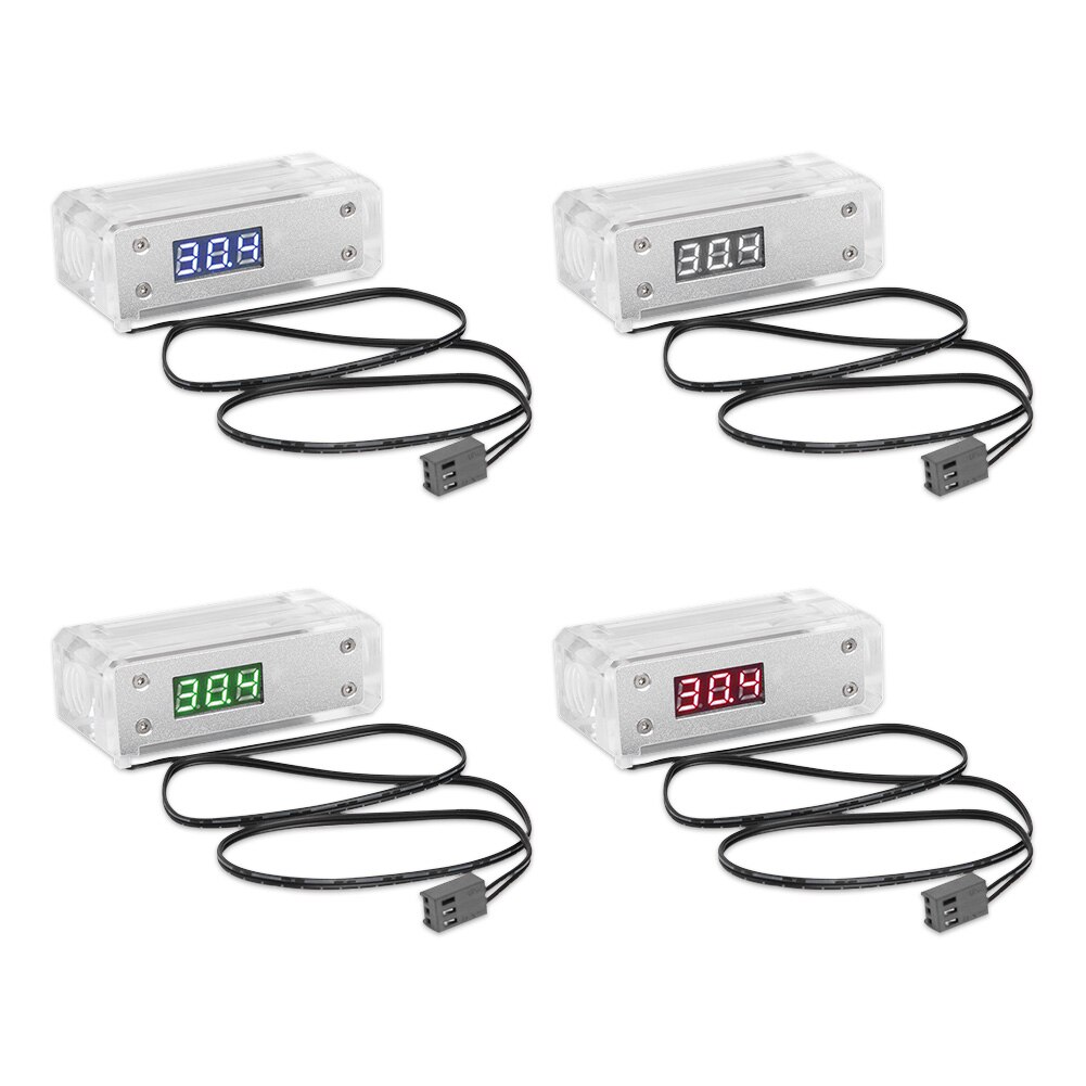 12v digital display temperaturmonitor rgb akryl vannkjøleblokk pc datamaskin væskekjølesystem temperatursensor
