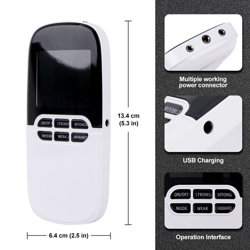 Rechargeable TENS Unit Health Herald Digital Therapy Machine EMS TENS Machine Physiotherapy Body Neck Massage