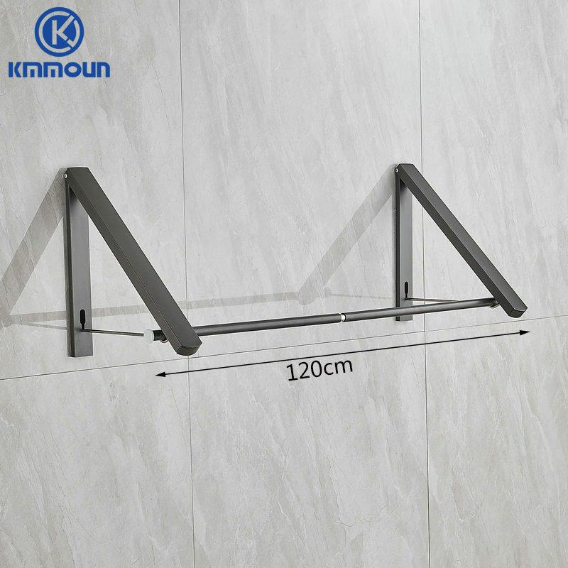Wandgemonteerde Wasdroger, Opvouwbare Kledingrail Aluminium Stabiliseert Kledinghanger Droogrek Voor Slaapkamer Badkamer Kmmoun: Ivoor
