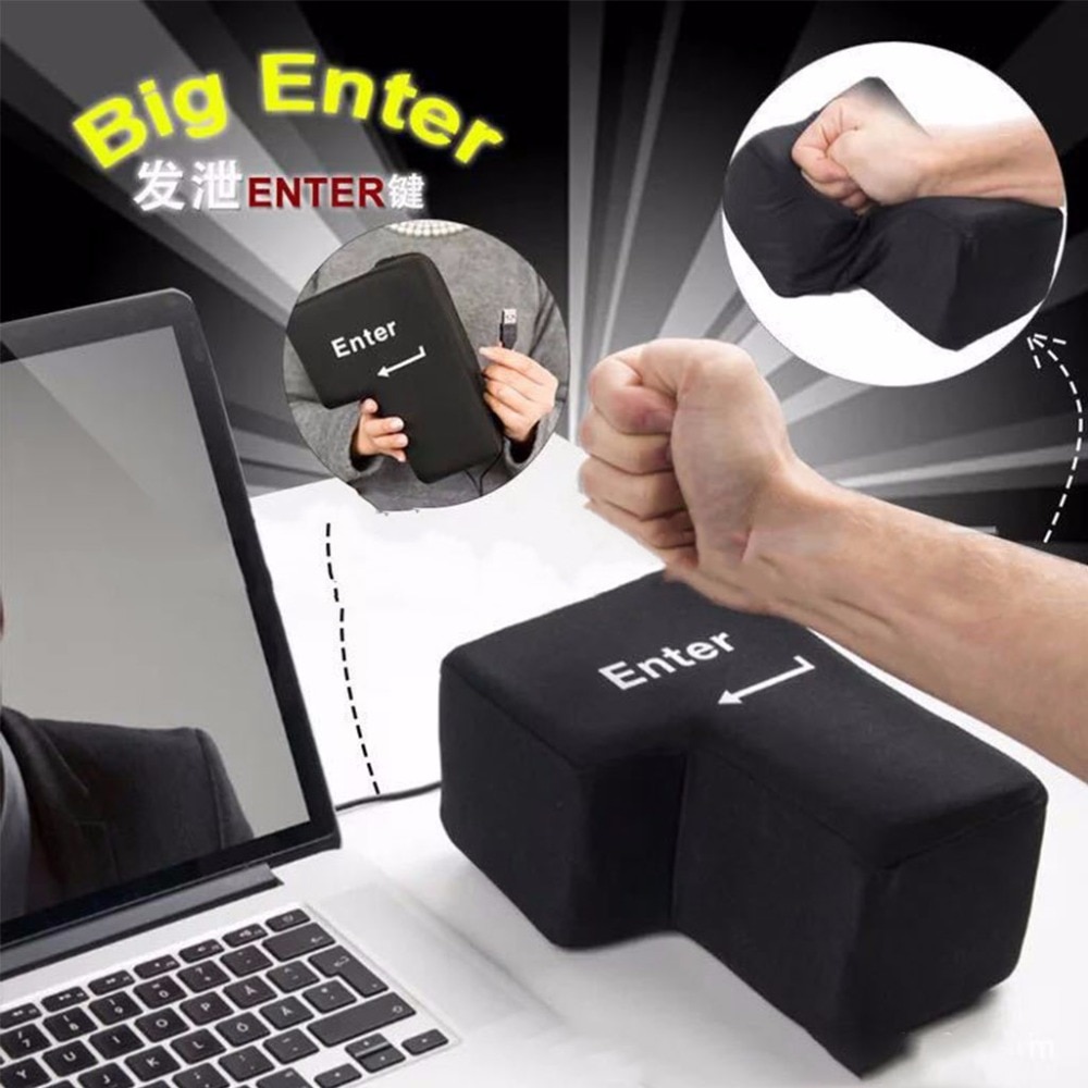 Big Enter Supersized Sleutel Usb Dutje Kussen Met Usb-kabel Office Desktop Reizen Dutje Voor Anti Stress Usb gadgets C26