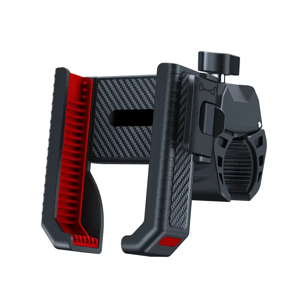 Bike Phone Holder Shockproof Elastic Bicycle Motorcycle Silicone Mobile Phone Holder Anti-Shake Motorcycle Phone Mount Supplies: Red
