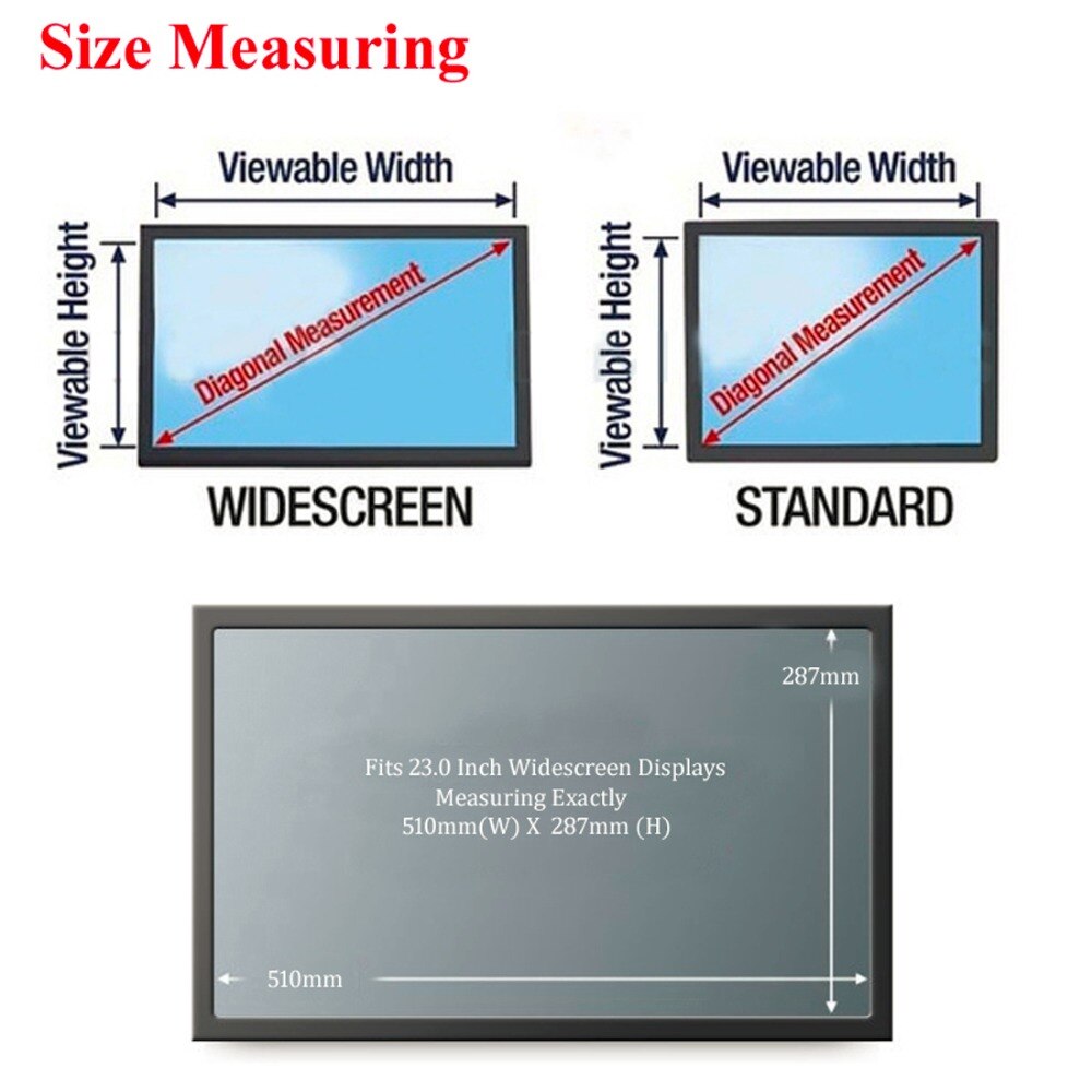 23.0 " tommer (diagonalt målt) anti-reflekterende privatlivsfilter til widescreen  (16:9)  computer lcd-skærme