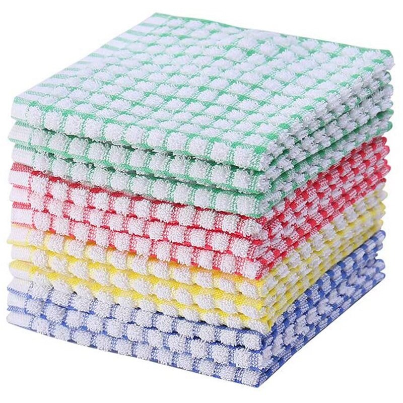 Dishcloths for Kitchen - 10 Pack of Eco-Friendly Dish Towels and Dish Cloths Sets for Kitchen- Absorbent Dish Cloth: Default Title