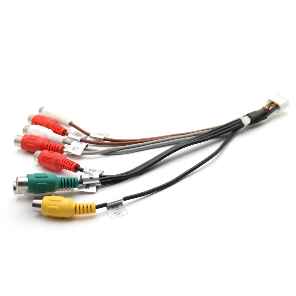 12 Pin Universal RCA Output Wire Harness Aux in Subwoofer Cable Adapter Wiring Connector Android Radio Car Accessories