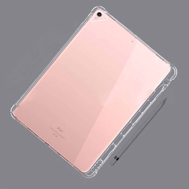 Silicone Case For iPad Pro 10.5 A1701 A1709 Transparent Soft Case With Pencil Holder For iPad Air 3 A2123 A2152Back Cover