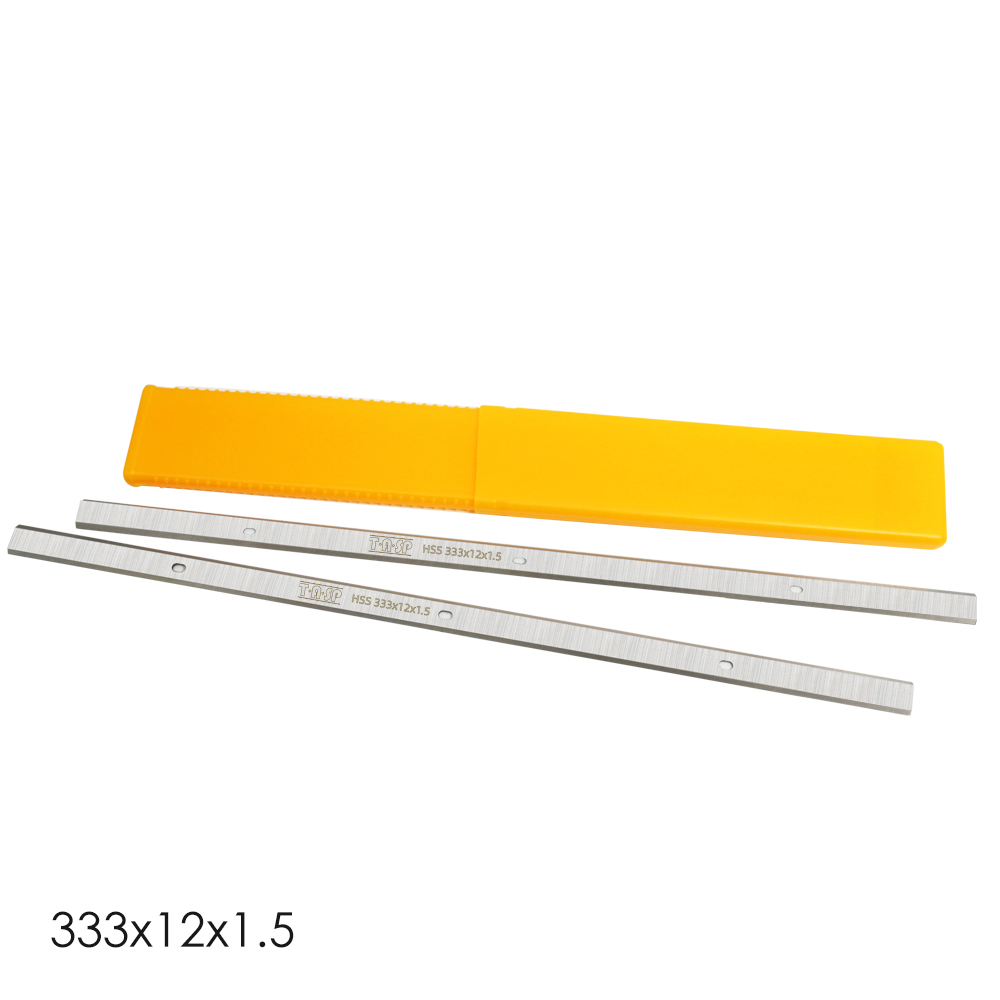 Tasp 2 stk 13 &quot; tykkelse høvlblade dobbeltkantede knive 333 x12 x 1.5mm til delta 22-580 22-590 tp300 metabo  dh330 ryobi  ap1300
