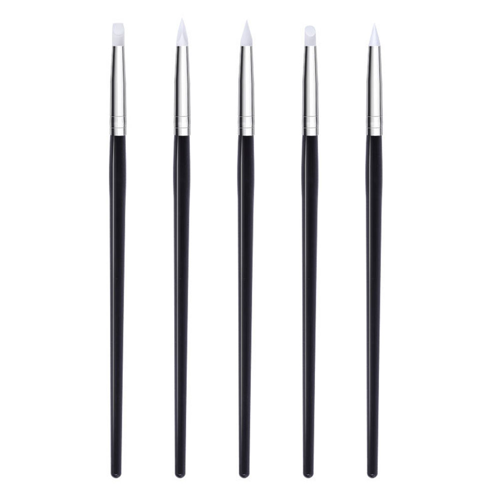 5pcs Dental lab composite Silicone Resin Brush Pens Dentistry products For Adhesive Resin Porcelain Teeth Denture Dentist Tools: 02