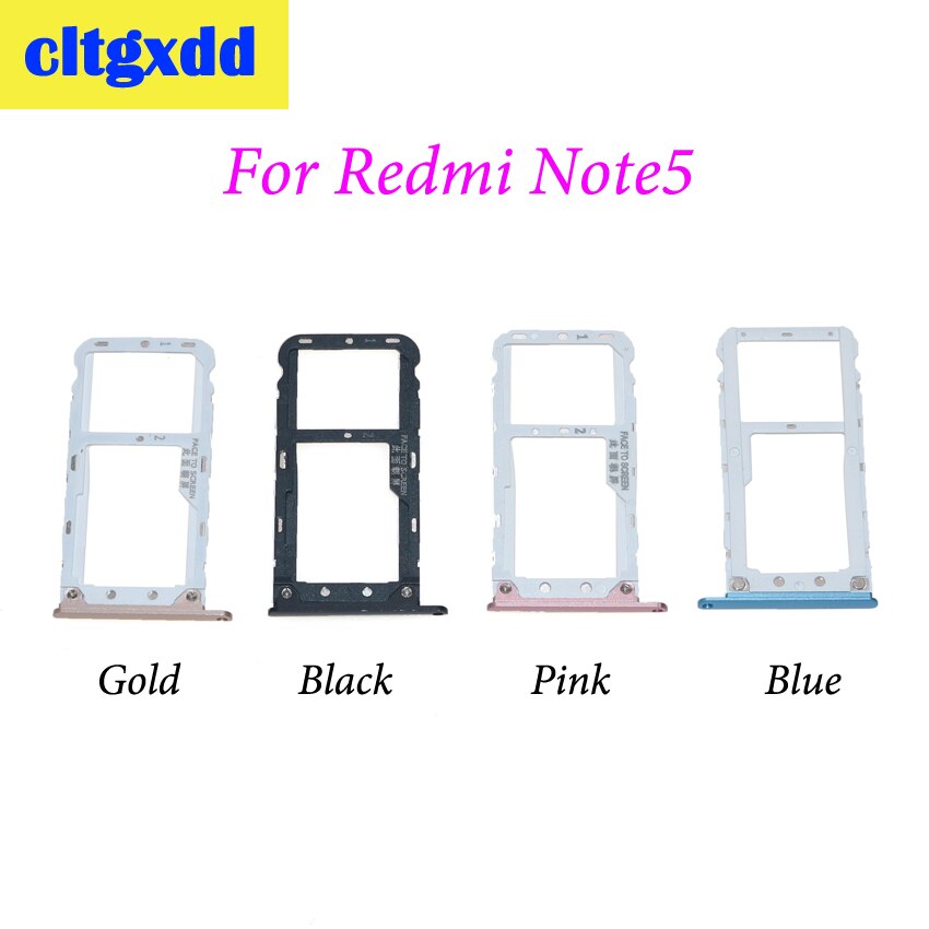 Cltgxdd SIM Kaart Lade Socket Slot Houder Voor Xiaomi Redmi Note 5 Note 5A Sim Kaarten Adapters Telefoon Vervanging Spare onderdelen