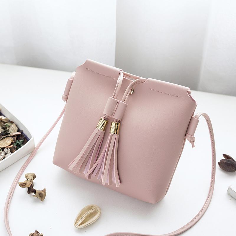 Women's Handbags Bag PU Leather Female Tassel bolsa feminina Soft Shoulder Messenger Bag Mini Bag for Phone Purse