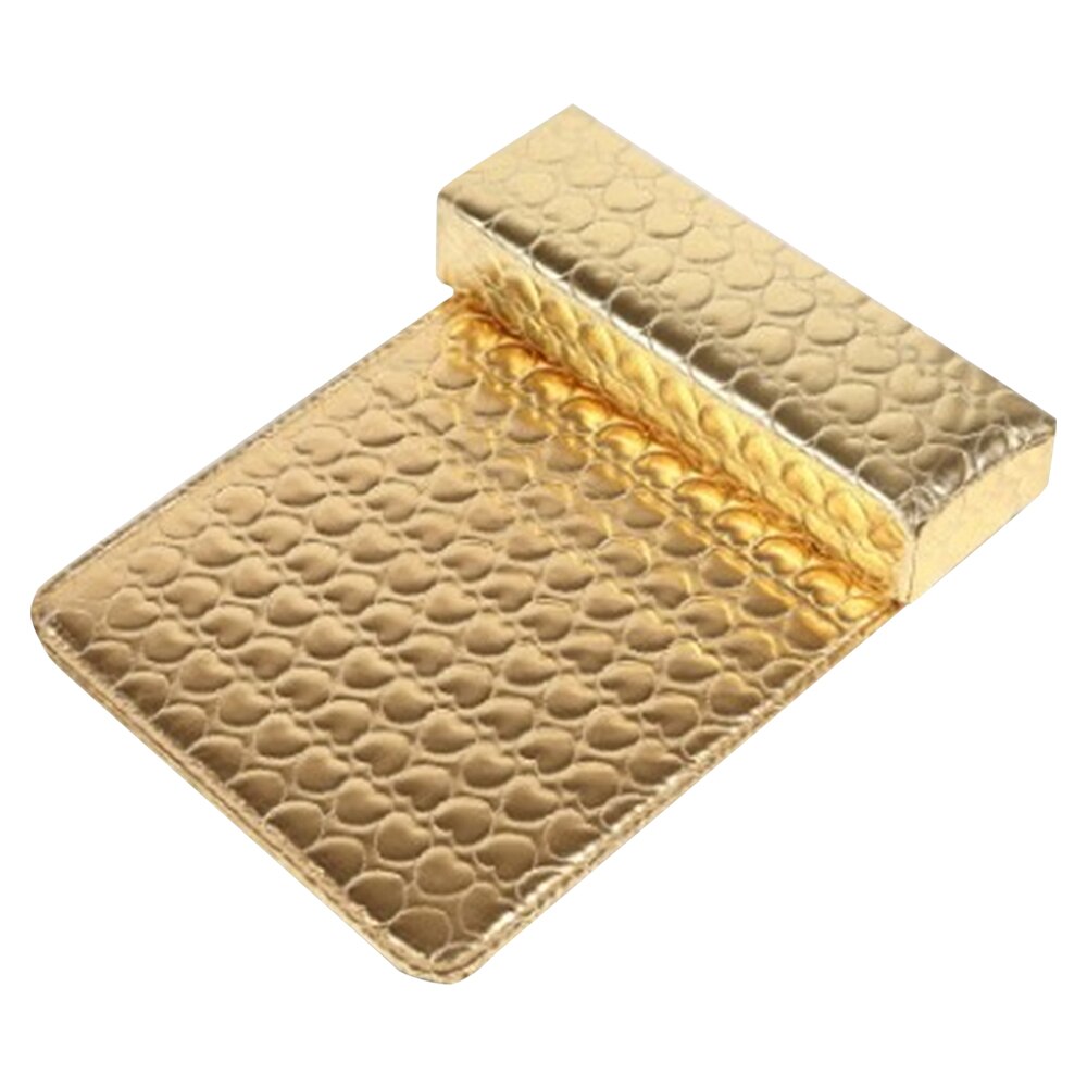 5 Kleuren Zachte Hand Rust Wasbare Hand Kussen Spons Kussen Twee Stuks Pu Lederen Kussen Kussen Manicure Tool: Goud