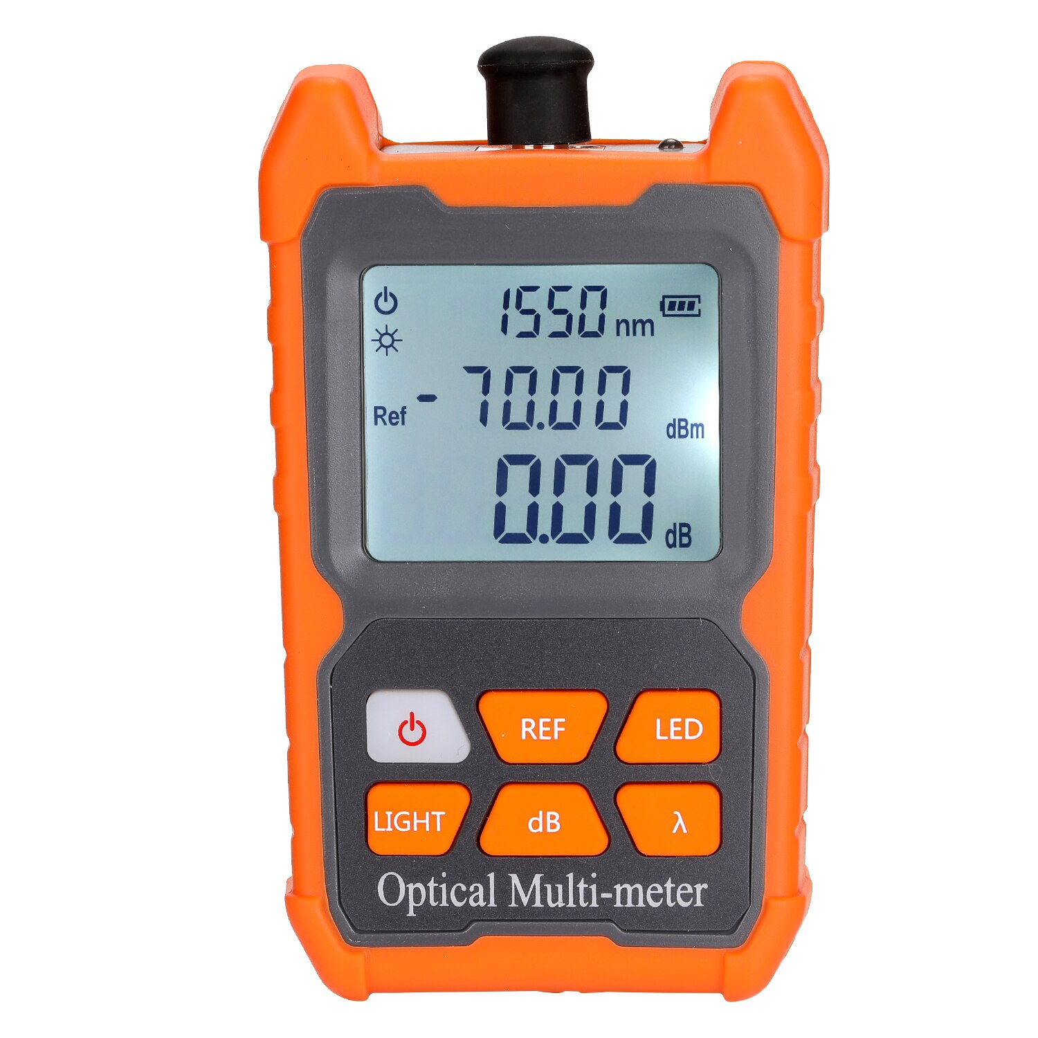 Portable Mini Fiber Optical Power Meter 8 Wavelengths with LED Light Network Cable Tester FTTH Fiber Optic Cable Tester