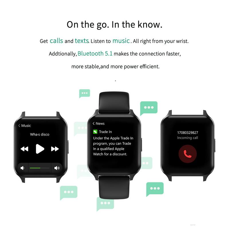 TouchElex Sirius TGW101 Smartwatch Ultra-thin Music Sports Fitness Smart Watch Blood Oxygen Heart Rate Blood Pressure Bracelet