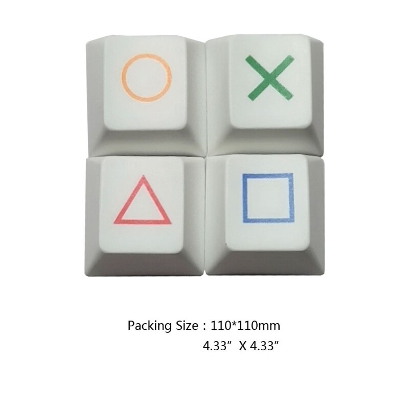 4Pcs Richting Pijl Sleutel Wasd Dye Sublimatie Mechanische Gaming Toetsenbord Keycap Pbt Oem Profiel Keycap Sleutel Cap Diy