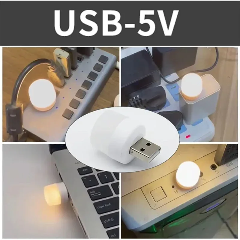 50/1 pièces Mini USB veilleuse LED livre lampes de lecture chambre Protection des yeux lumières ordinateur alimentation Mobile USB Plug-in lampe de nuit