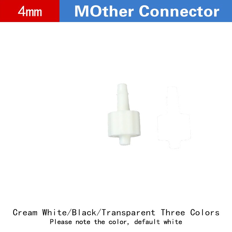 20PCS/lot Connector Printer Ink Tube/Pipe Adapter Ink Tube Connector: outer cream 4mm