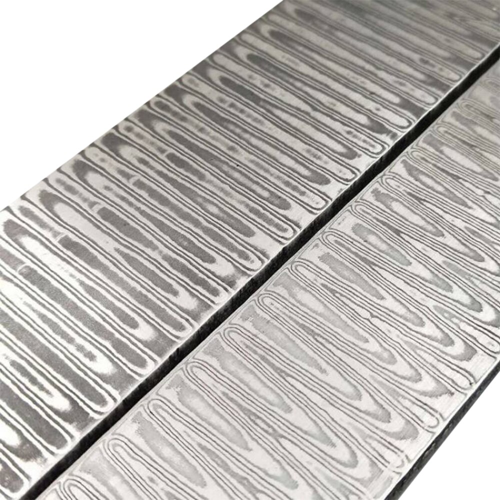 Damascus Staal Diy Cutter Maken Materialen Patroon Staal Bar Cutter Blade Blank Is Warmte Behandelen