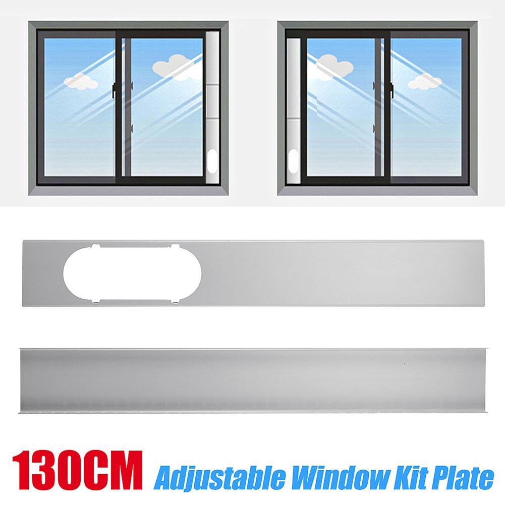 2 stk. 1.3m justerbart holdbart letvægts tilbehør til vinduesætplade til bærbart klimaanlæg let at installere