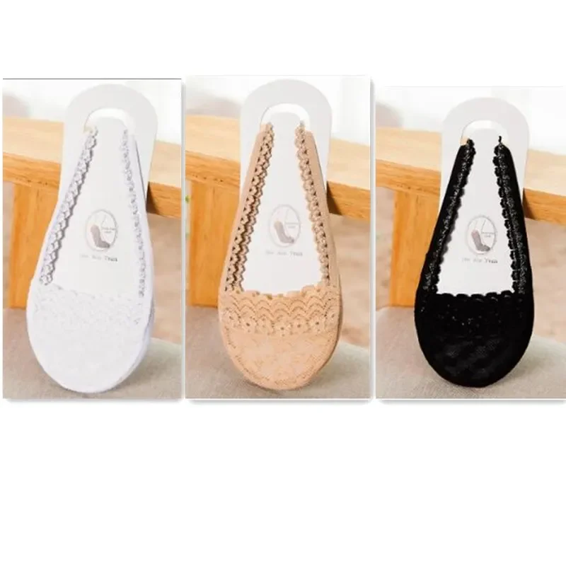 3 Pairs Womens Socks Summer Autumn Lace Girl Boat Socks Ultrathin Invisible Breathable Sexy Lady Sock Cotton Sock Meias Sox