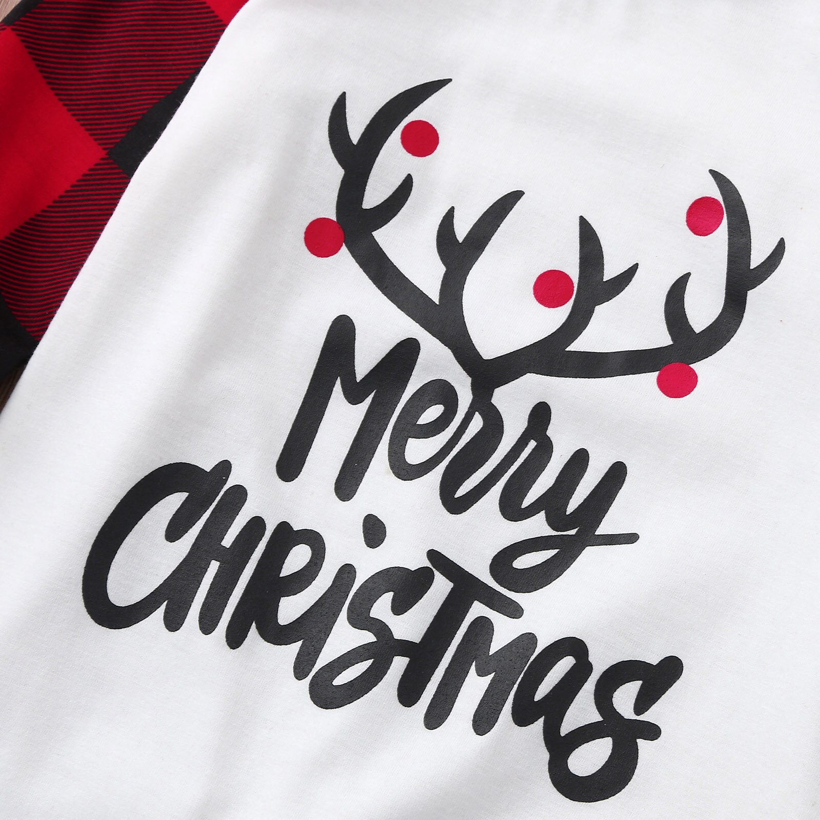 Baby Boys Christmas Matching Pajamas Set Deer Plaid Family Matching Outfits Family Look Sleepwear Family Christmas Pajamas