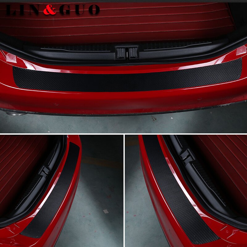 Auto Staart Doos Met Anti-Schrapen 3D Koolstofvezel Decoratieve Sticker Fit Voor Alfa Romeo Giulia Auto Styling