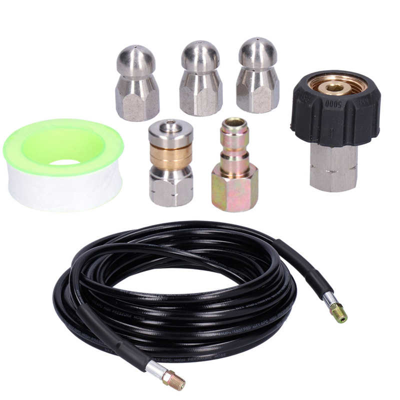Drain Reinigung Schlauch Kanalisation Jetter Kit Druck Washer Düse Zubehör