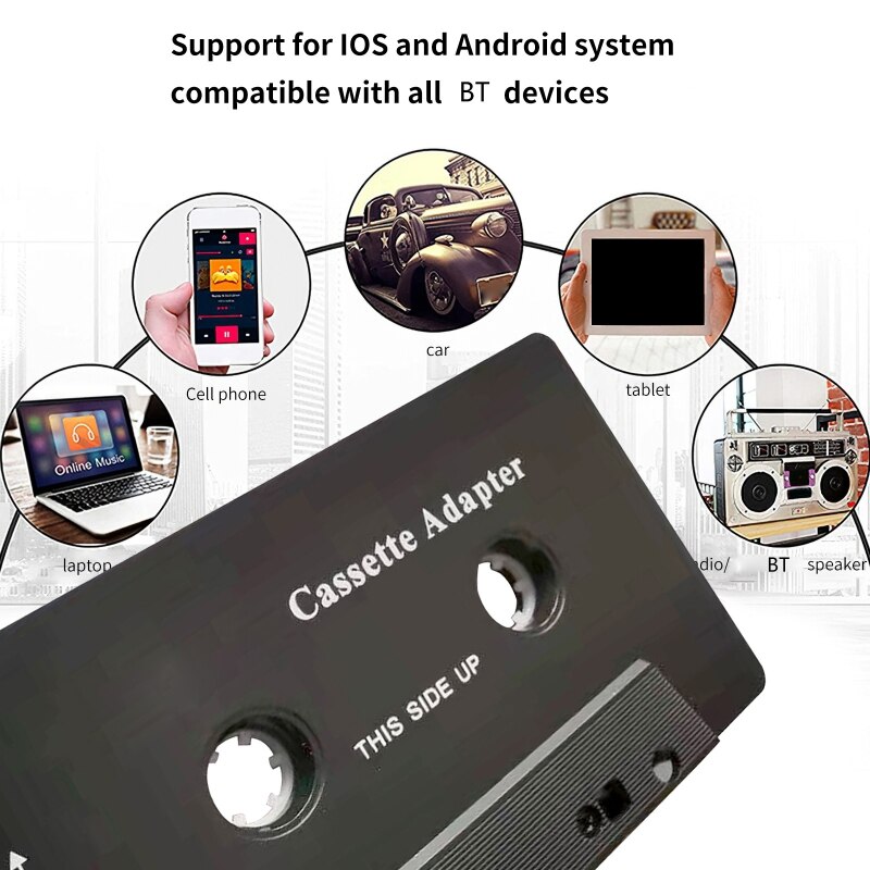 Converti l&#39;adattatore per cassetta telefoniche per risposta auto ricarica USB compatibile con Bluetooth per la cassetta dell&#39;adattatore musicale stereo Aux