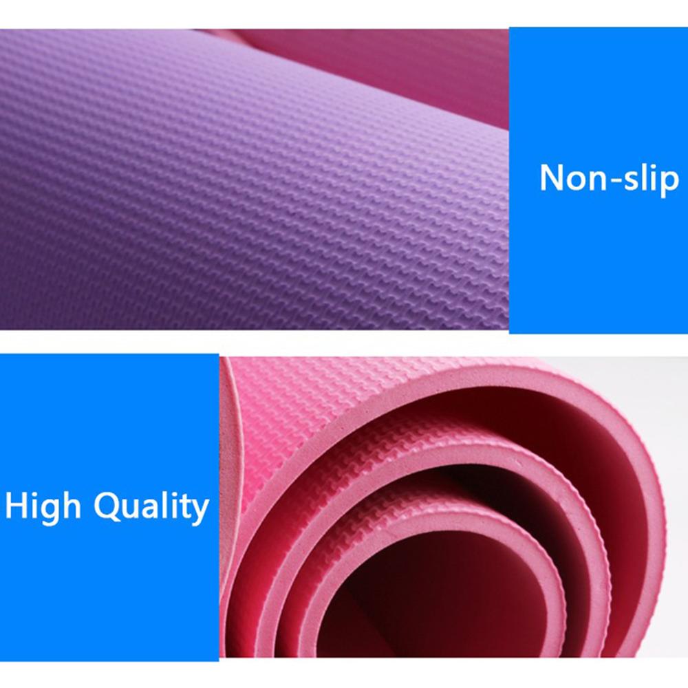 6mm Thickened Non-slip Yoga Mat NBR Fitness Gym Mats Sports Cushion Gymnastic Pilates Pads With Yoga Bag & Strap