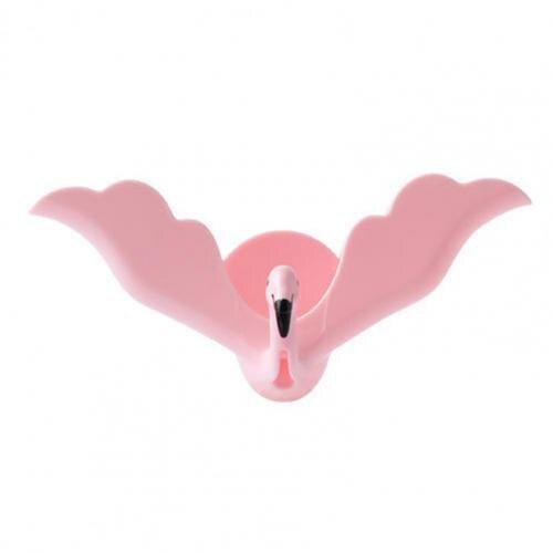 Boîte à savon murale en plastique multifonction en forme d'oiseau, 1 pièce, vaisselle de savon, boîte de rangement de savon, accessoires de salle de bains, décoration de la maison: Rose