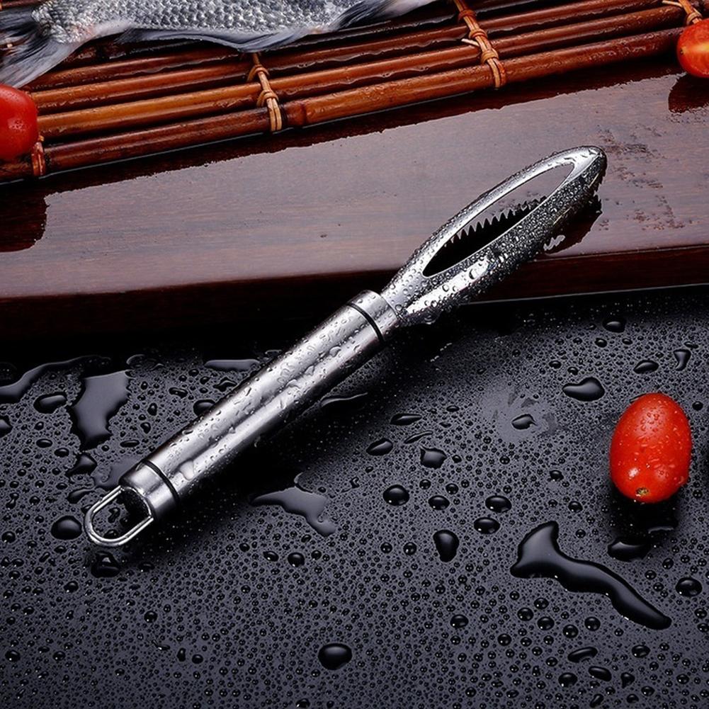 Stainless Steel Fish Skin Brush Remove Scale Scraper Fish Skin Peeler Tools Remover Shaver Brush Kitchen Cooking Gadget