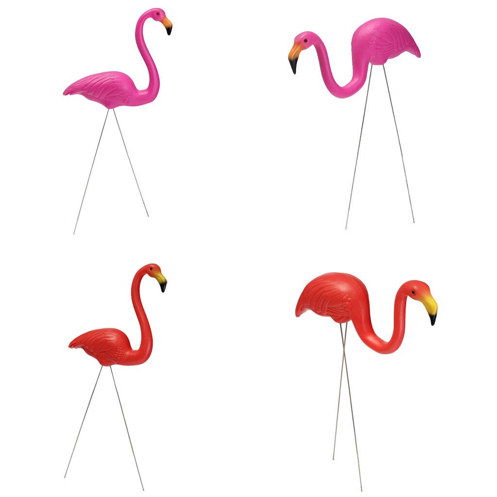 Pink Looking Up Lawn Flamingo Garden Party Grassland Ornament Art Decor DIY