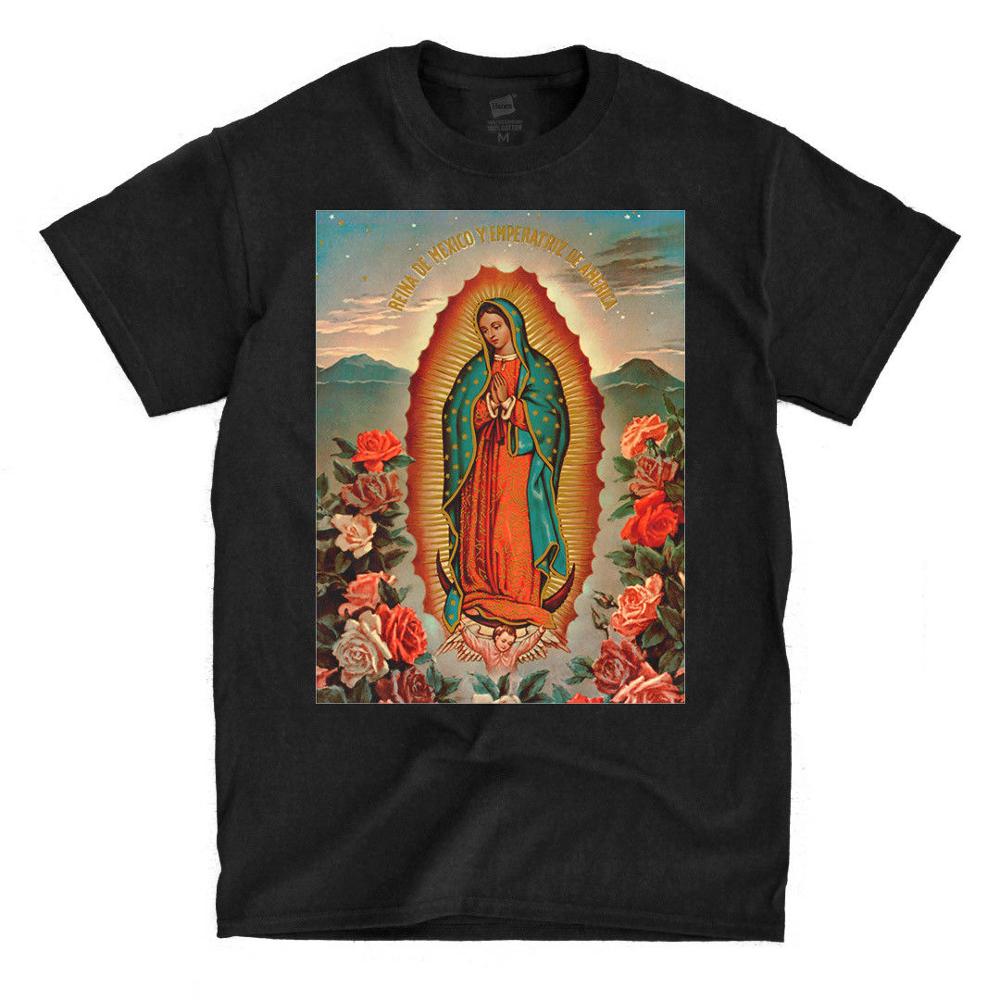 Virgin Mary - Black Shirt - Ships Fast! ! Summer Arrvial Summer Style Men Funny Tee Shirts: M