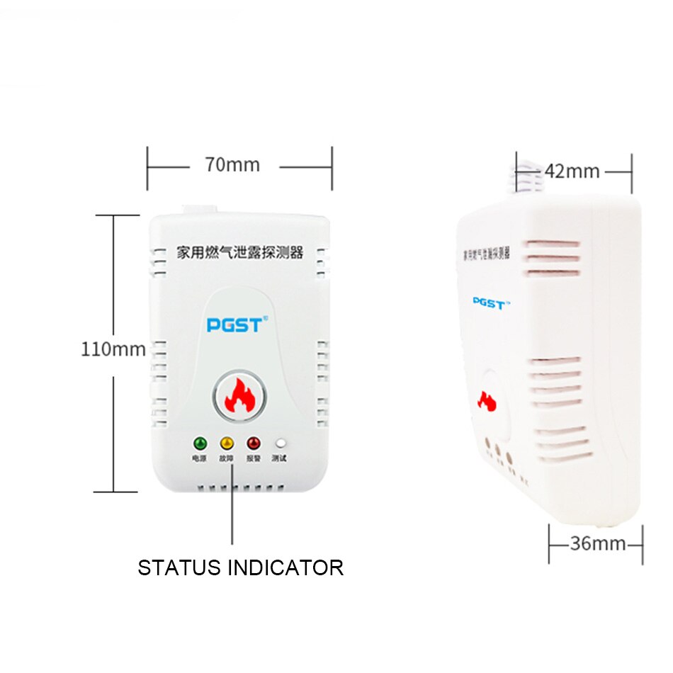 PT-200 Intelligente Gas Alarm Thuis Vloeibaar Aardgas Biogas Methaan Vloeibaar Detector