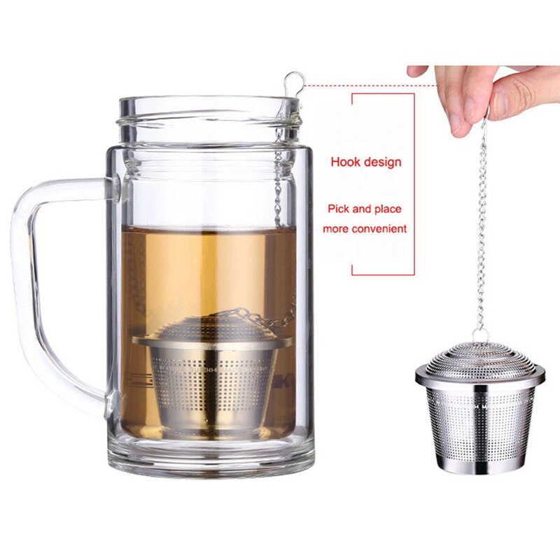 Stainless Steel Teakettle Locking Tea Filter Reusable Spice Seasoning Ball Mesh Herbal Ball Tea Coffee Strainer Infuser Tools