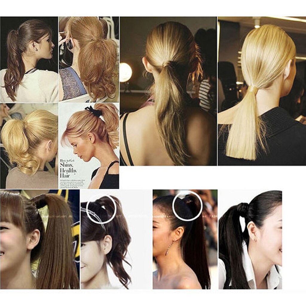 Coreano moda Peruca de Cabelo Rabo de Cavalo Titulares Cabelo Tranças Torção Rubber Band Headband