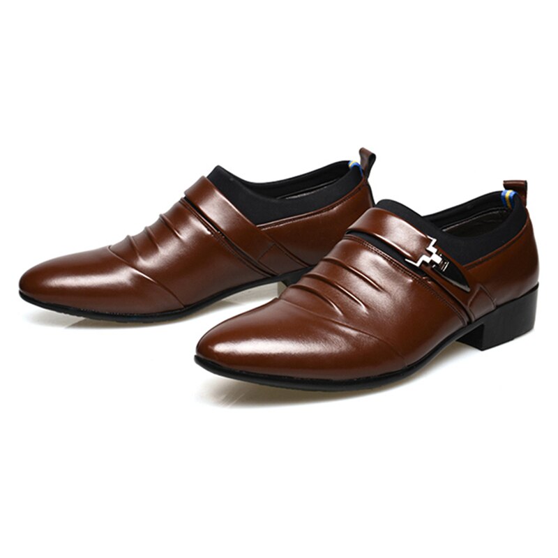 Dress sko sko for menn slip på kontor sko spisse tå slip-on menn bryllup sko