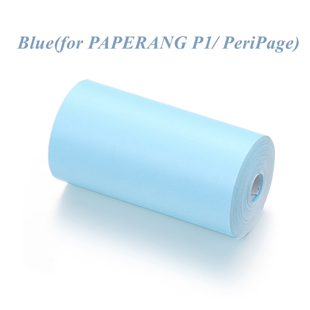 1 Roll Colorful Printer Sticker Non-adhesive Thermal Paper Direct Thermal Paper P1/P2 57*30mm For PAPERANG/ PeriPage Printer: Blue