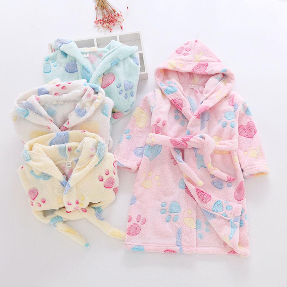 Kidlove Kinderen Peuter Herfst Winter Cartoon Badjas Pyjama Home Service Flanel Night Robe