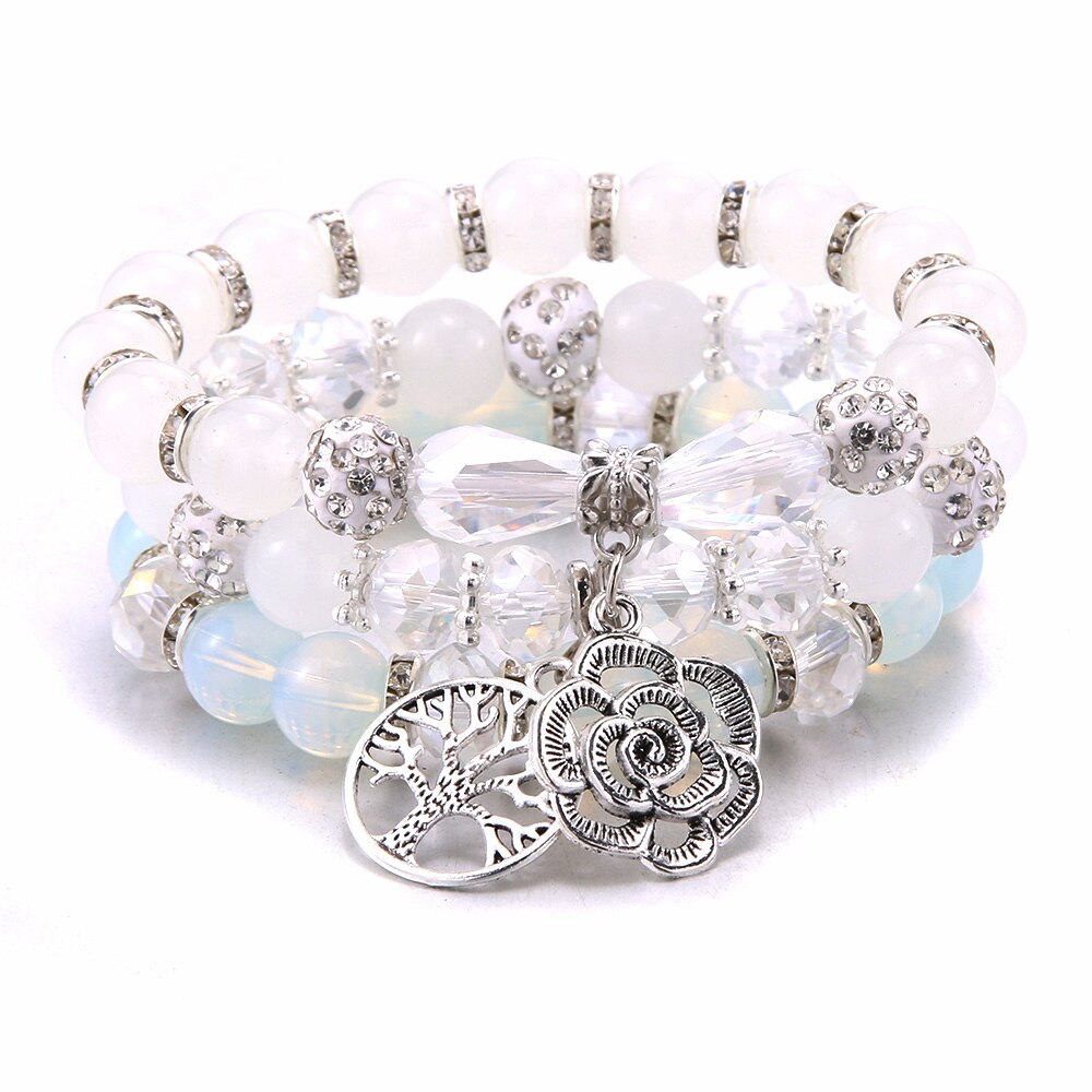 Bohemian Trend Women's Beaded Bracelet 3Pcs Mixed Color Resin Bracelet For Men's Luxury Jewelry Party Birthday: B3ZH-46