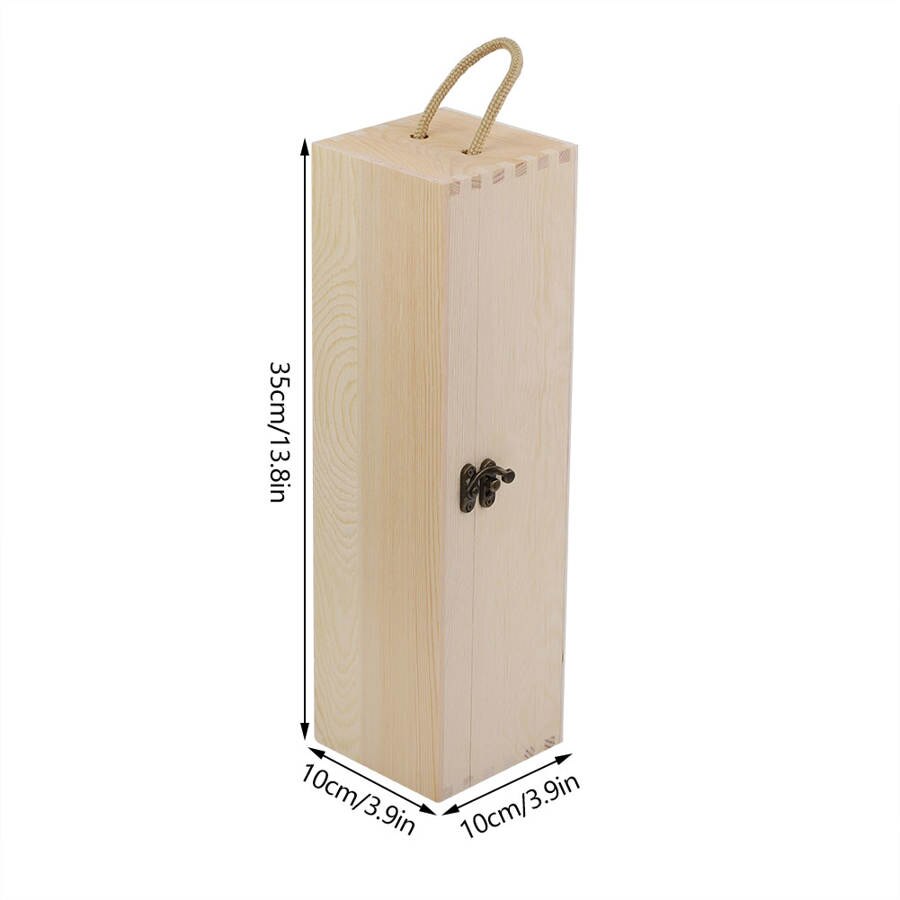 Household Single Bottle Red Wine Box Wooden Wine packing Box Carries Bar Accessories