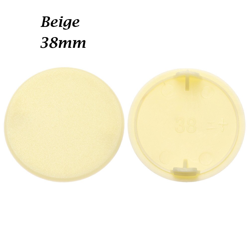 10 stk skruehulsdæksel rundt skab skab kontor skrivebord reserveret borehul tilstopning plastik indretning møbel hætte hardware: 38mm- beige
